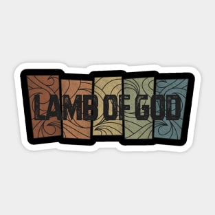 Lamb of God Retro Pattern Sticker